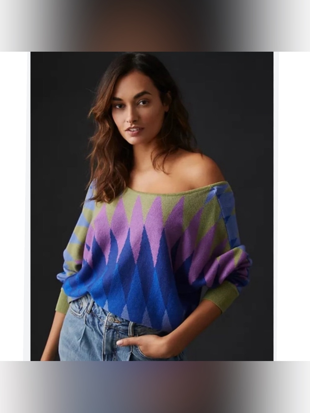Anthropologie Daily Practice Hazy Dazy M Abstract Avant Garde Open Back Dopamine